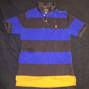 Polo Ralph Lauren Shirt L (14-16) Navy blue , blue , & orange .
